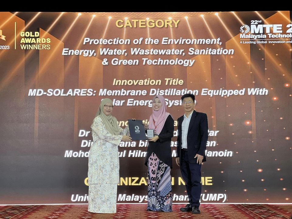 Tahniah diucapkan kepada Dr. Nadzirah Mohd Mokhtar yang Meraih Emas di 22nd Malaysia Technologi Expo (MTE) 2023 pada 16-18 Mac 2023